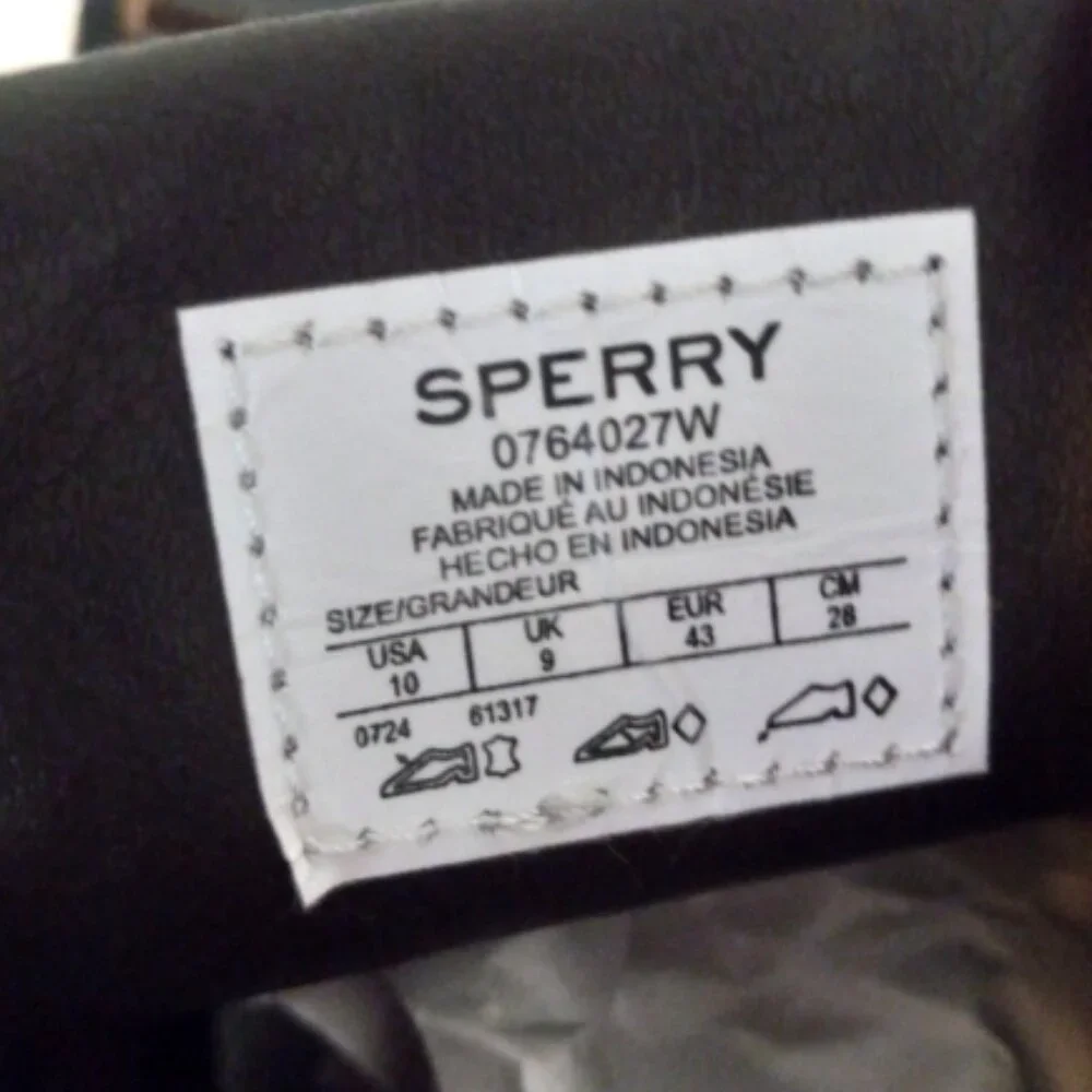 Sperry Top-Sider Men’s 10 Amaretto Leather 2-Eye Boat Shoes Canoe Moc 0764027W